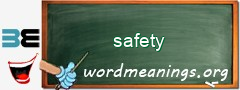 WordMeaning blackboard for safety